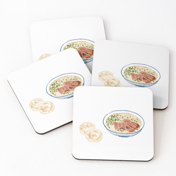 Item preview, Watercolor Illustration of Chinese Cuisine - Gansu Basin Mutton Soup Noodle | 甘肃水盆羊肉 designed and sold by iswenyi.