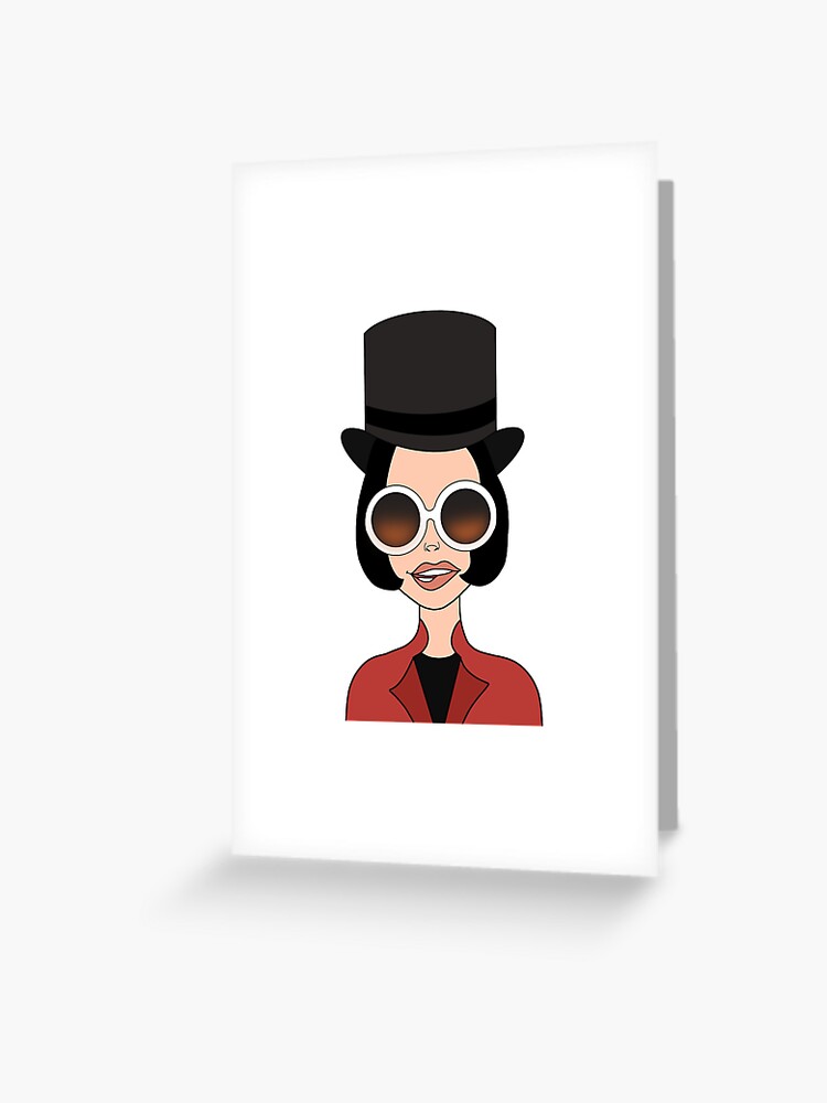 Copy Of Willy Wonka Cartoon Drawing Without Background Greeting Card By Iconstickers4u Redbubble