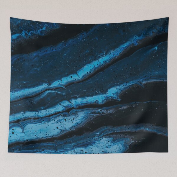 Item preview, Abstract, Midnight Blue Waves, Energy Flow, Painting, Abstract Blue designed and sold by Logic72.