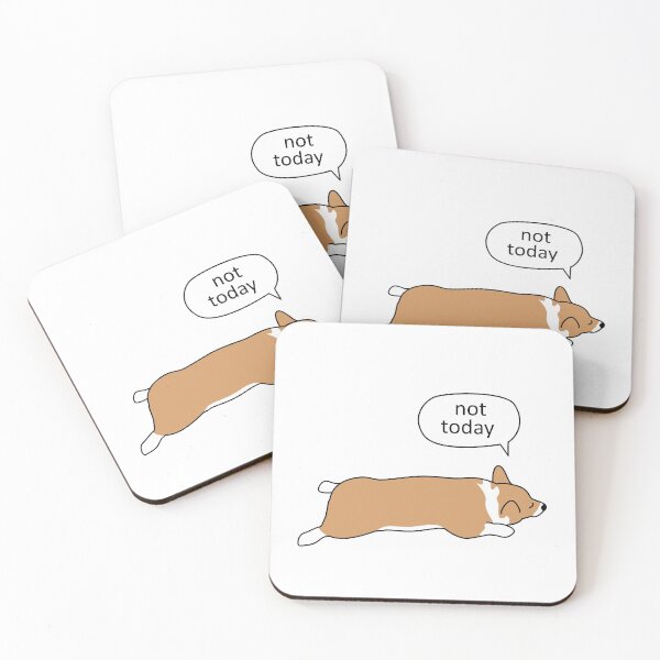 Item preview, Splooting Red Corgi - Not Today designed and sold by MaplewoodMerch.