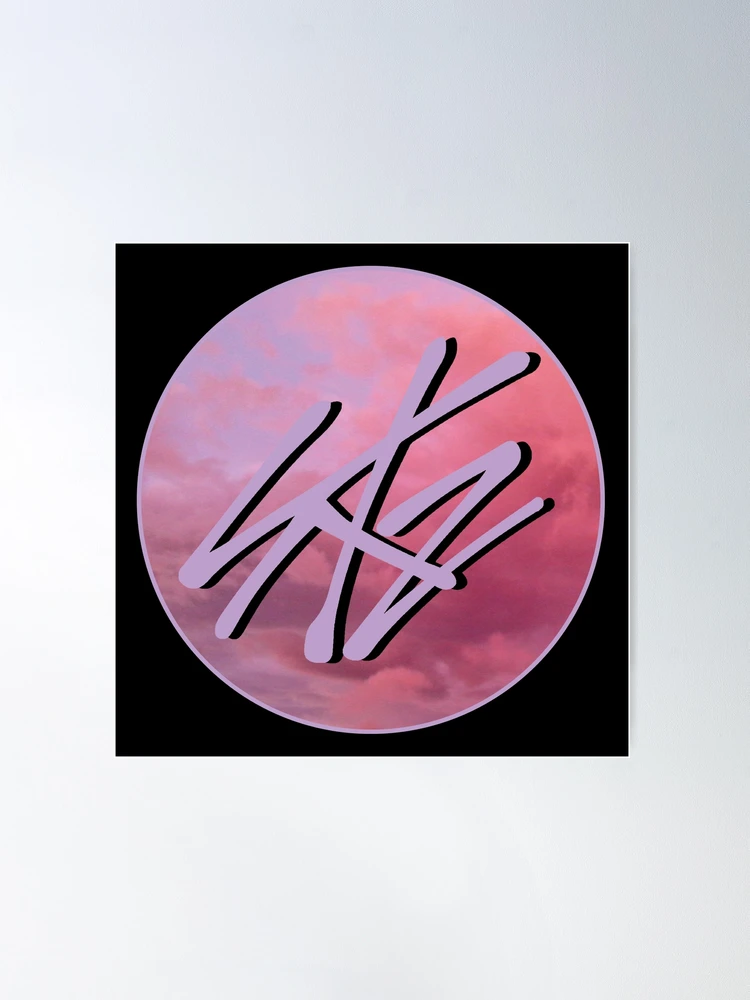 STRAY KIDS SKZ Logo Symbol Signature Pink Purple Sunset