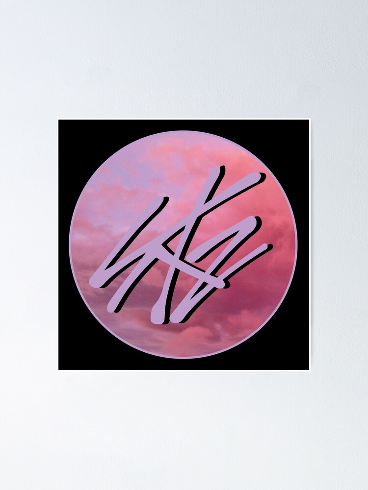 STRAY KIDS SKZ Logo Symbol Signature Pink Purple Sunset