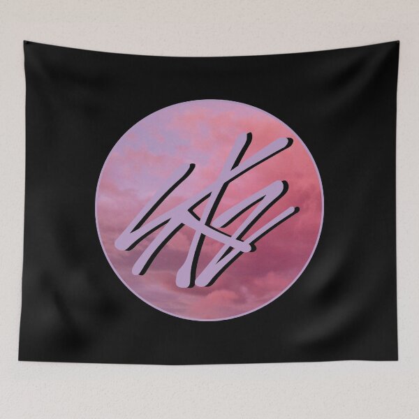 Item preview, STRAY KIDS SKZ Logo Symbol Signature Pink Purple Sunset Writing designed and sold by SugarSaint.