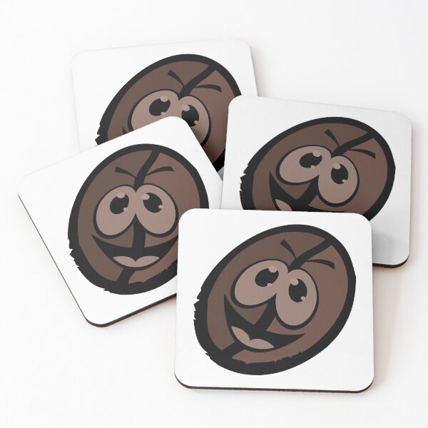 Item preview, Coffee Bean Funny Grin Crass Design Sticker Meme Bean Coffee 3D designed and sold by Shirtilike.