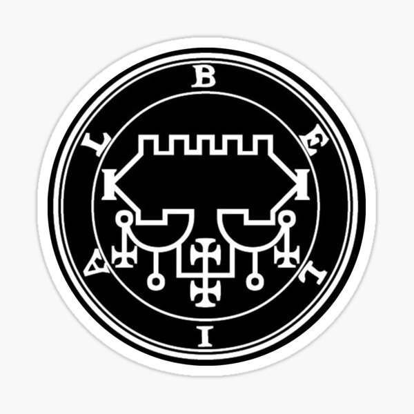 Item preview, Belial Sigil White Bael Lesser Key Seal of Belial Occult Goetia designed and sold by Reign Of Darkness.