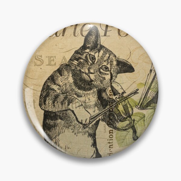 Item preview, The Cat Had A Fiddle Vintage Postcard Carte Postale Shabby Chic Seasons designed and sold by WizardsWorld.