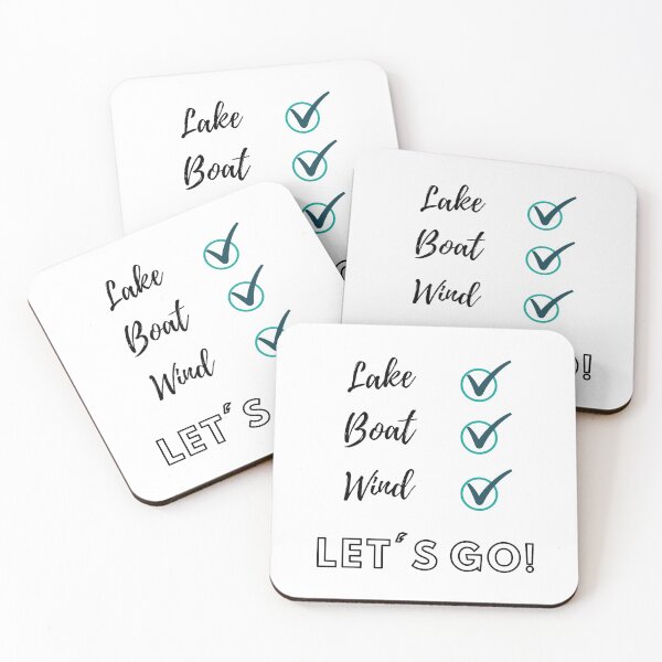 Item preview, Lake, boat, wind, check lets go! designed and sold by Joinjaimy.
