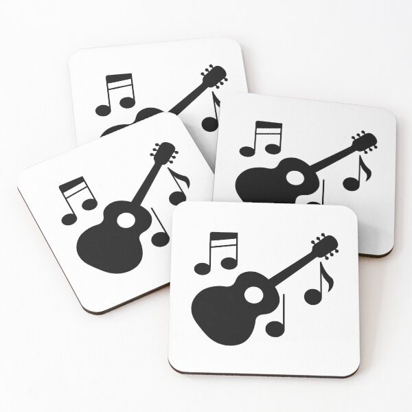 Item preview, acoustic guitar with music notes designed and sold by orchidgd.