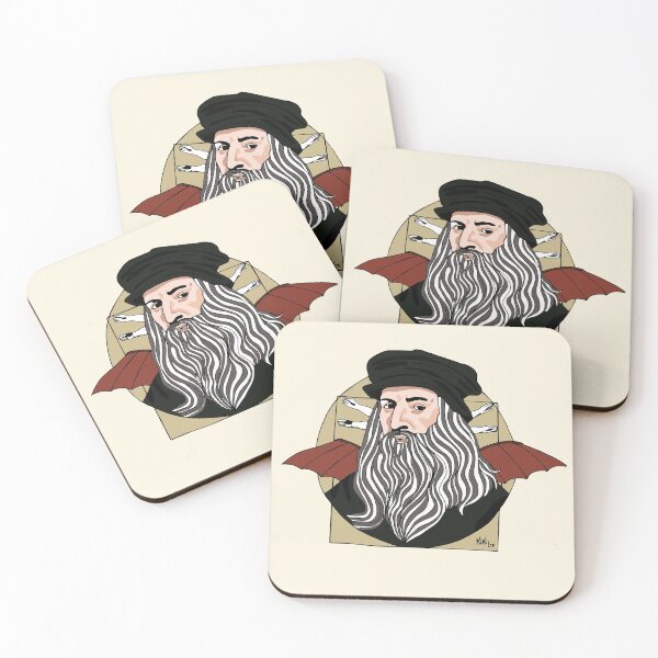 Leonardo Da Vinci Posavasos (lote de 4)