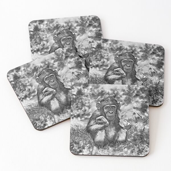 Item preview, AnimalArtBW Chimpanzee 003 designed and sold by JAMFoto.