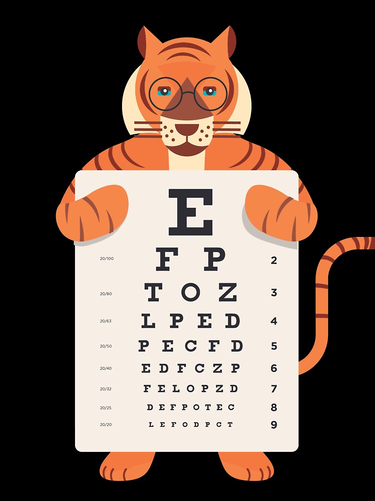 Funny Dog Eye Chart With Glasses T-Shirt