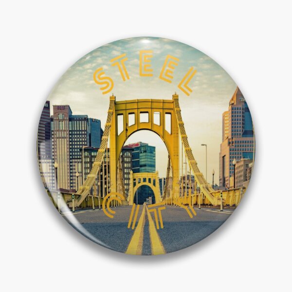 Item preview, Pittsburgh City Skyline Bridge Photograph Shirts Stickers designed and sold by Pittsburgh 412 Steel City Yinzers.