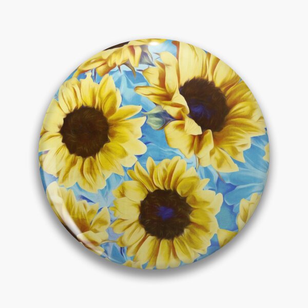 Item preview, Dreamy Sunflowers on Blue designed and sold by micklyn.