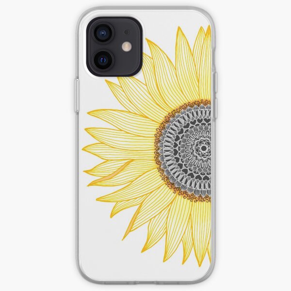 Golden Mandala Sunflower iPhone Soft Case
