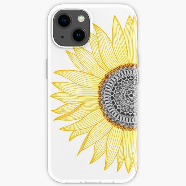 Golden Mandala Sunflower iPhone Soft Case