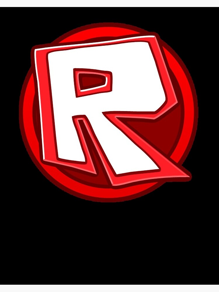 R For Roblox Roblox Art Board Print By Elkevandecastee Redbubble - roblox head black backround