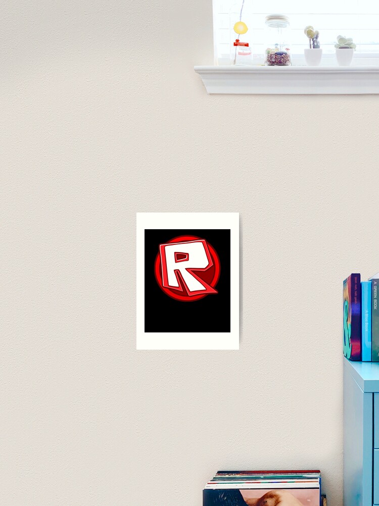 R For Roblox Roblox Art Print By Elkevandecastee Redbubble - r sign roblox