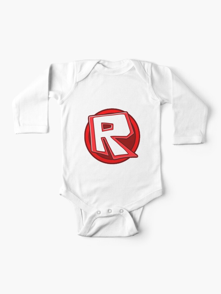 R For Roblox Roblox Baby One Piece By Elkevandecastee Redbubble - pink long sleeve off shoulder top roblox