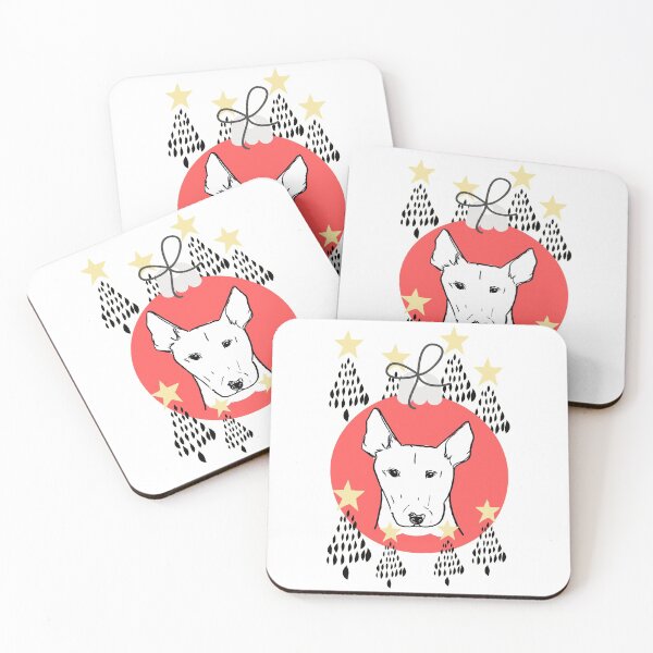 Item preview, Merry Christmas, bull terrier designed and sold by NinaBetterNot.