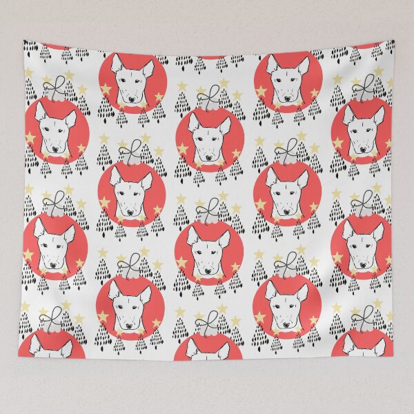 Item preview, Merry Christmas, bull terrier designed and sold by NinaBetterNot.