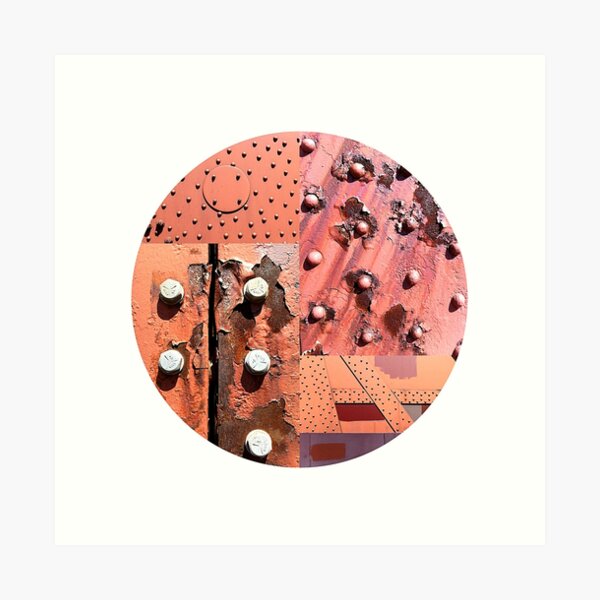 Rusty Circle (White Background) Art Print