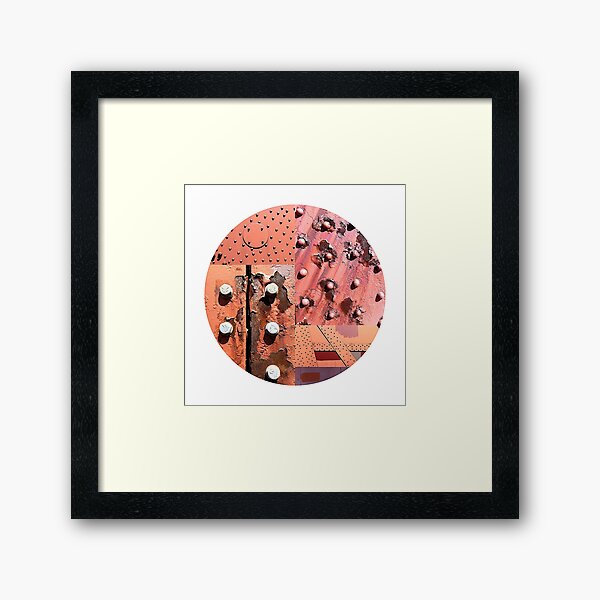 Rusty Circle (White Background) Framed Art Print
