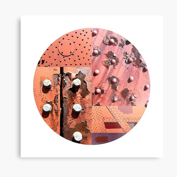 Rusty Circle (White Background) Metal Print