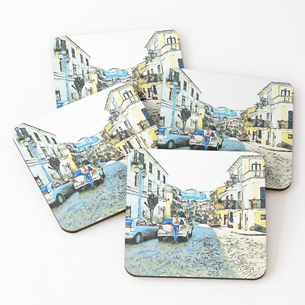 Item preview, Street of Pizzo Calabro with car parked designed and sold by Giuseppe Cocco.