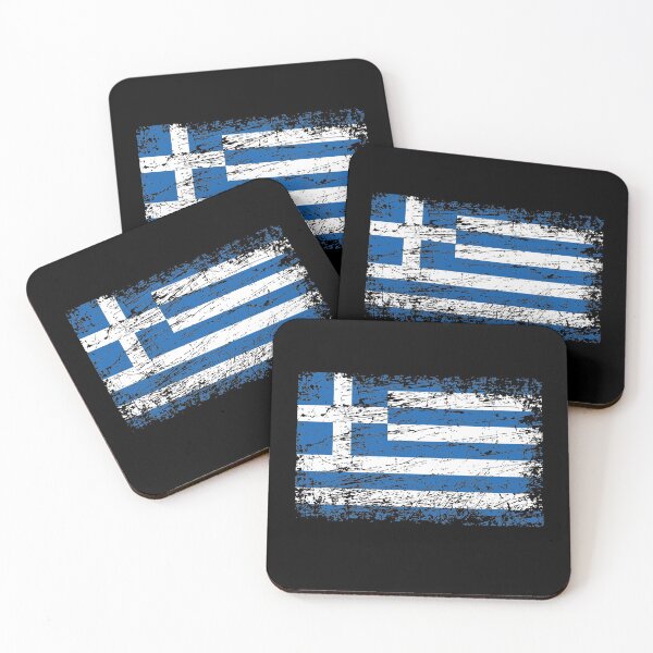 Item preview, Greece Greek ensign flag used look designed and sold by GeogDesigns.