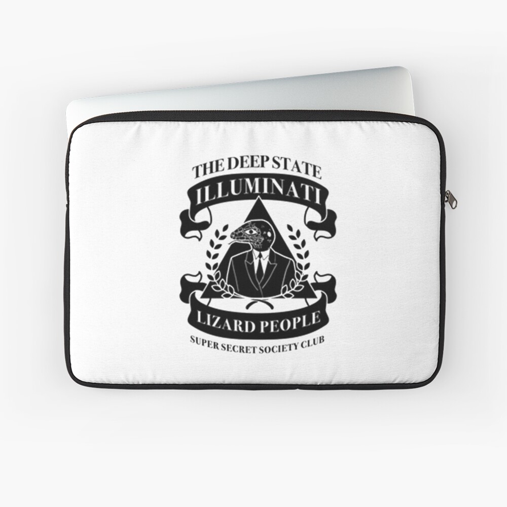 Deepstate Illuminati Lizard People Secret Society Club Laptop Sleeve