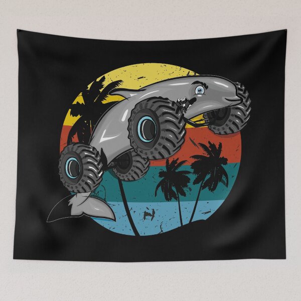 Item preview, Dolphin Monster Wheels Crash designed and sold by 2MDesign.