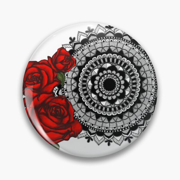 Item preview, Red rose mandala designed and sold by paviash.