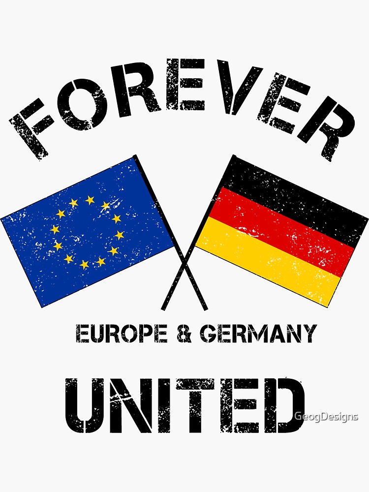 EU Europe Germany Crossed Flags Flags | Sticker