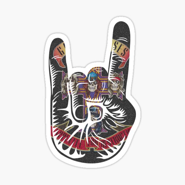 Mano de Guns and Roses Pegatina