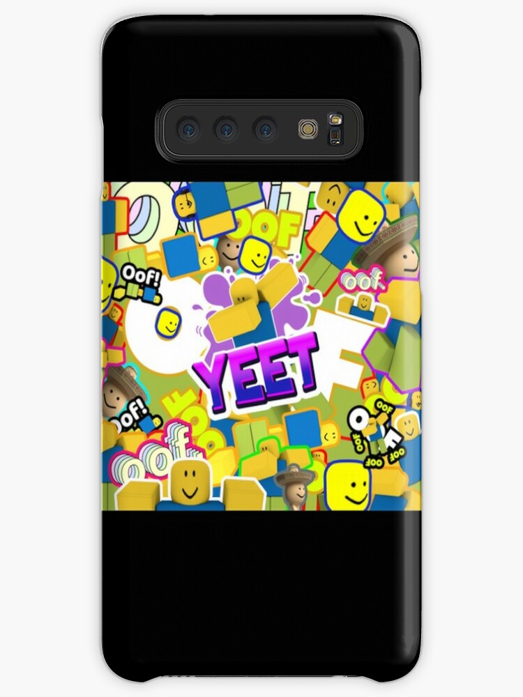 Roblox Yeet Oof Dab Noobs Pattern Roblox Case Skin For Samsung Galaxy By Elkevandecastee Redbubble - how to get the roblox noob skin on mobile youtube