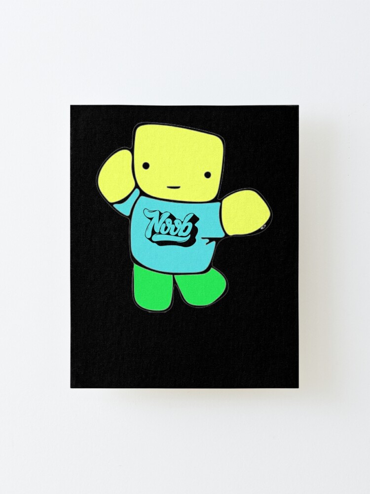 Roblox Noob Doodle Roblox Mounted Print By Elkevandecastee Redbubble - youtube cool noob roblox outfits