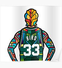 Póster Larry Bird - Stained Glass