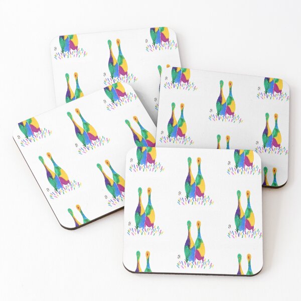 Item preview, A Couple of Colourful Rainbow Runner Ducks - Original Watercolour Art designed and sold by ArtbyCathyUK.