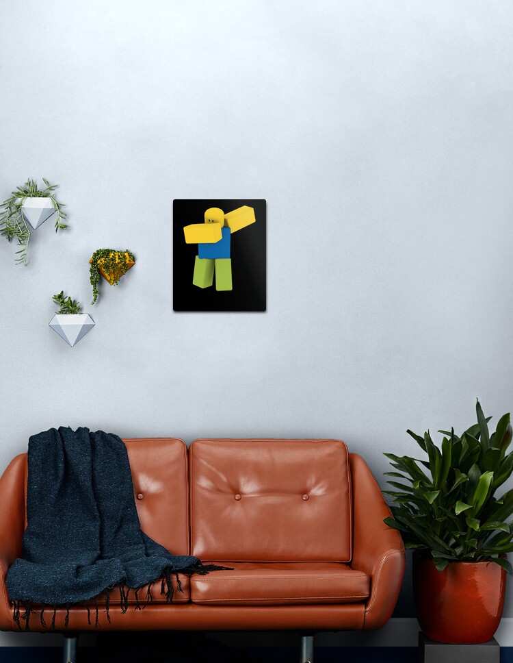 Dabbing Roblox Noob Dab Roblox Metal Print By Elkevandecastee Redbubble - noobdab roblox