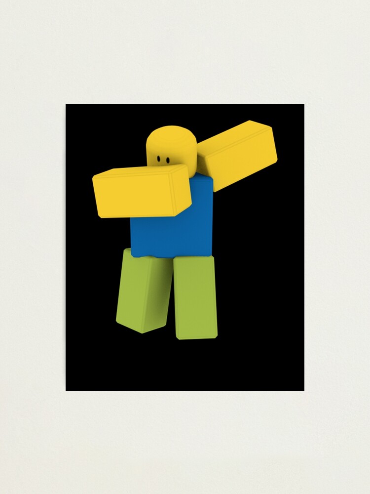 Dabbing Roblox Noob Dab Roblox Photographic Print By Elkevandecastee Redbubble - dab in roblox