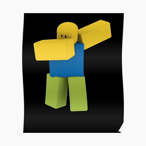 Dabbing Roblox Noob Dab Roblox Poster By Elkevandecastee Redbubble - roblox dab posters redbubble