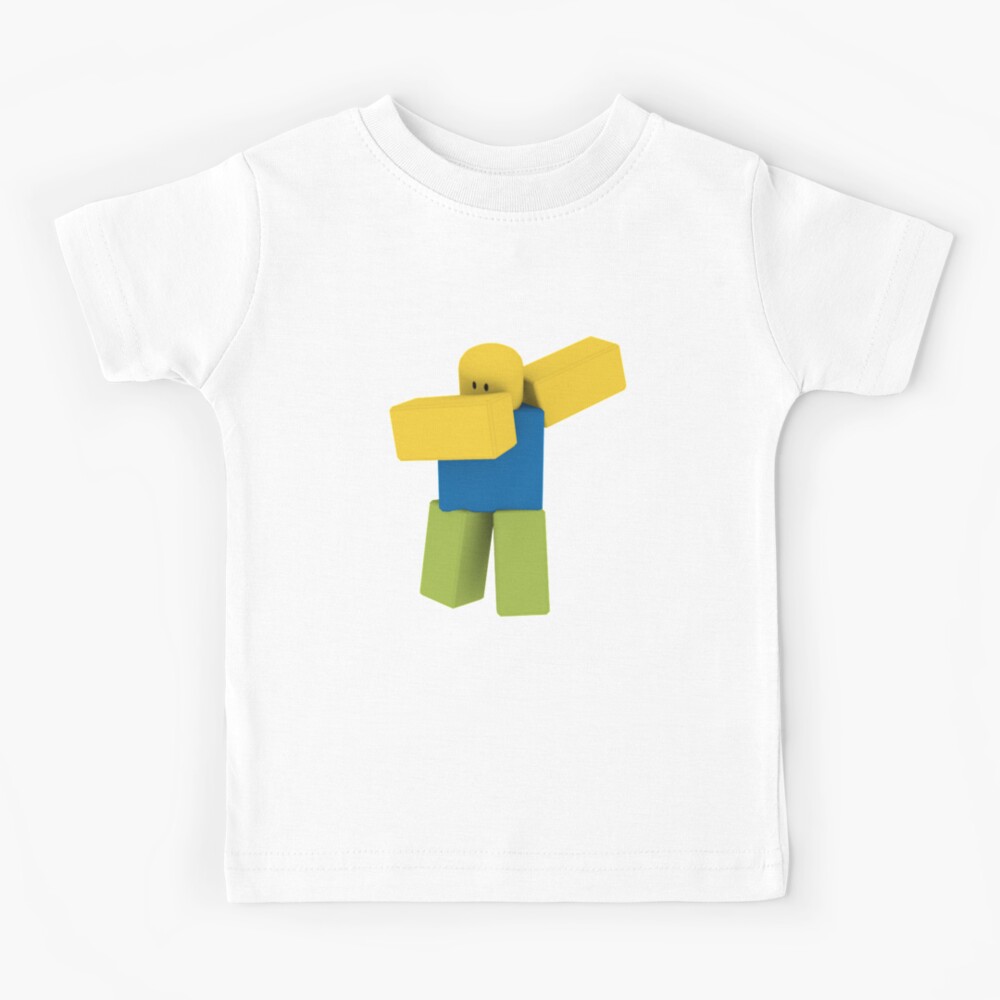 Dabbing Roblox Noob Dab Roblox Kids T Shirt By Elkevandecastee Redbubble - official noob t shirt roblox