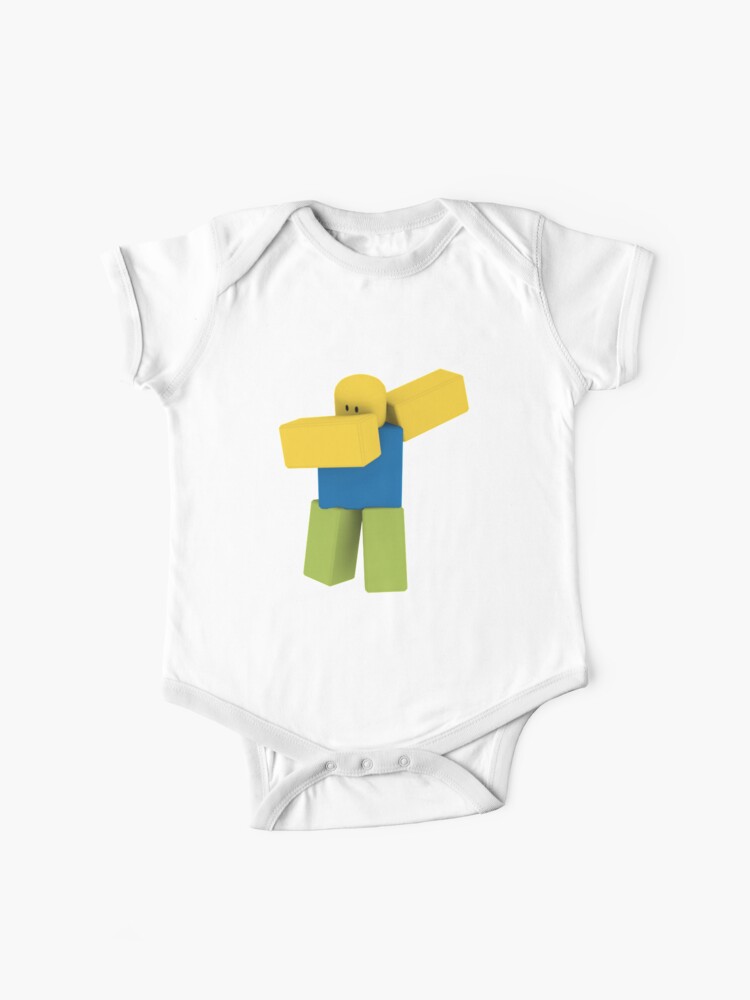 Dabbing Roblox Noob Dab Roblox Baby One Piece By Elkevandecastee Redbubble - roblox baby onesie