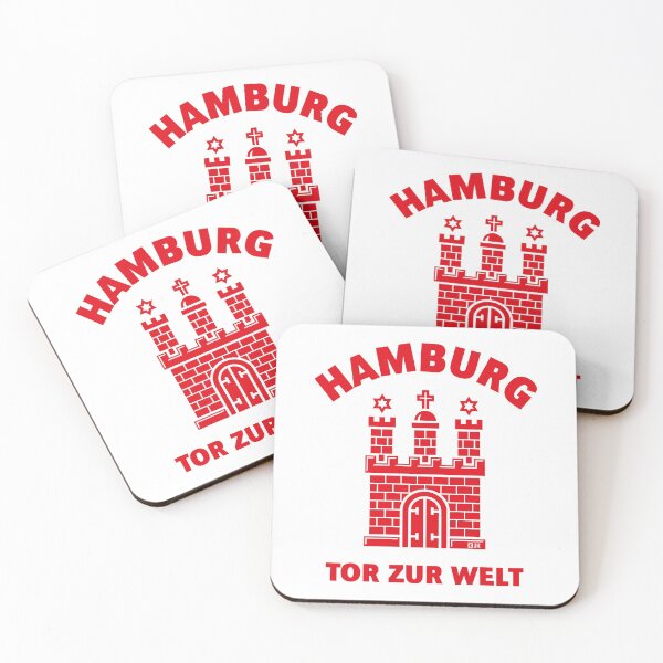 Item preview, Hamburg coat of arms - gateway to the world (red) designed and sold by Roderix.