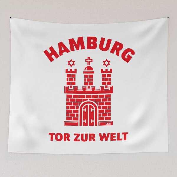 Item preview, Hamburg coat of arms - gateway to the world (red) designed and sold by Roderix.