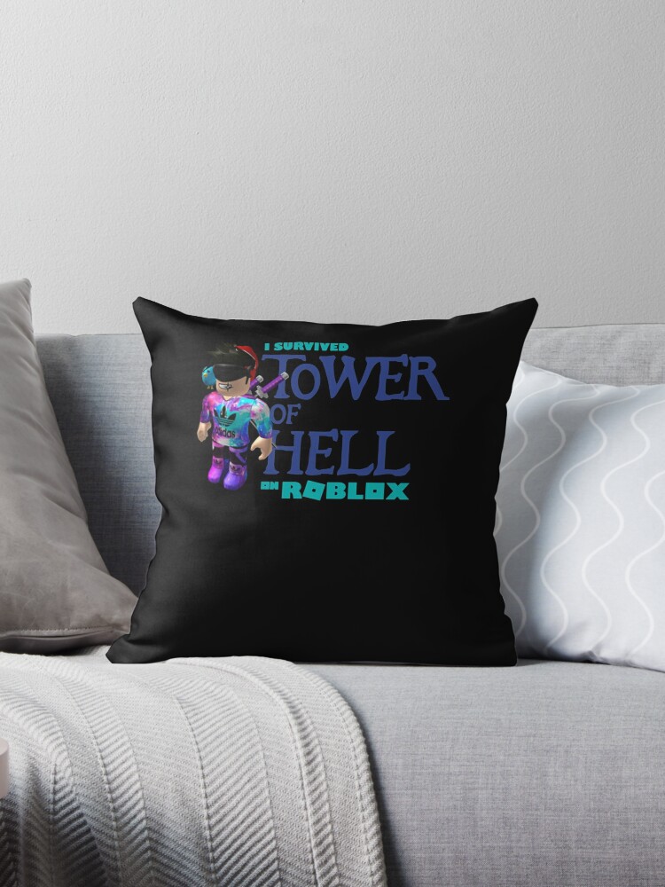 Tower Of Hell Roblox Throw Pillow By Elkevandecastee Redbubble - super update tower of hell roblox