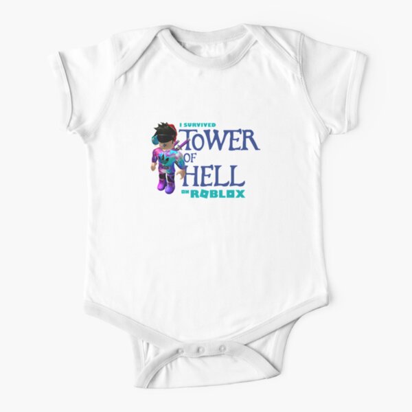 Tower Of Hell Short Sleeve Baby One Piece Redbubble - tower of hell roblox roblox zombie free