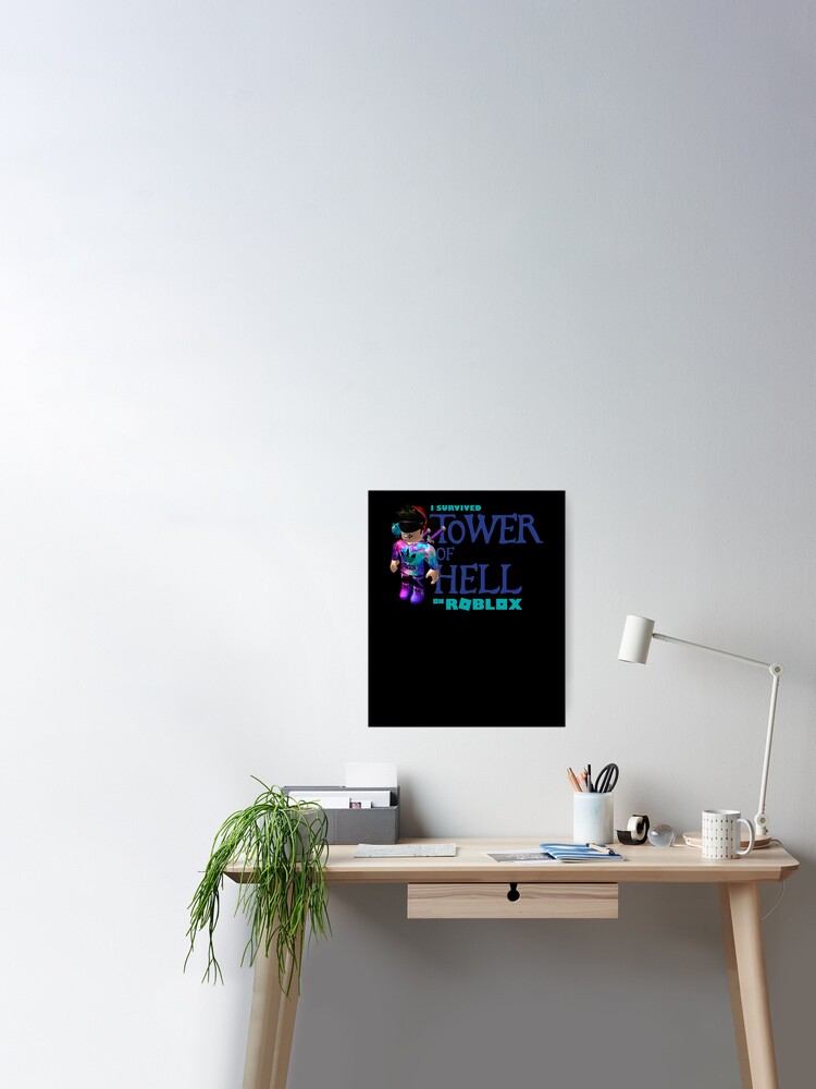 Tower Of Hell Roblox Poster By Elkevandecastee Redbubble - super update tower of hell roblox