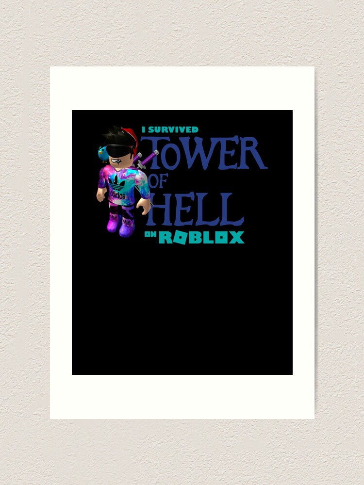 Tower Of Hell Roblox Art Print By Elkevandecastee Redbubble - tower of hell roblox pic