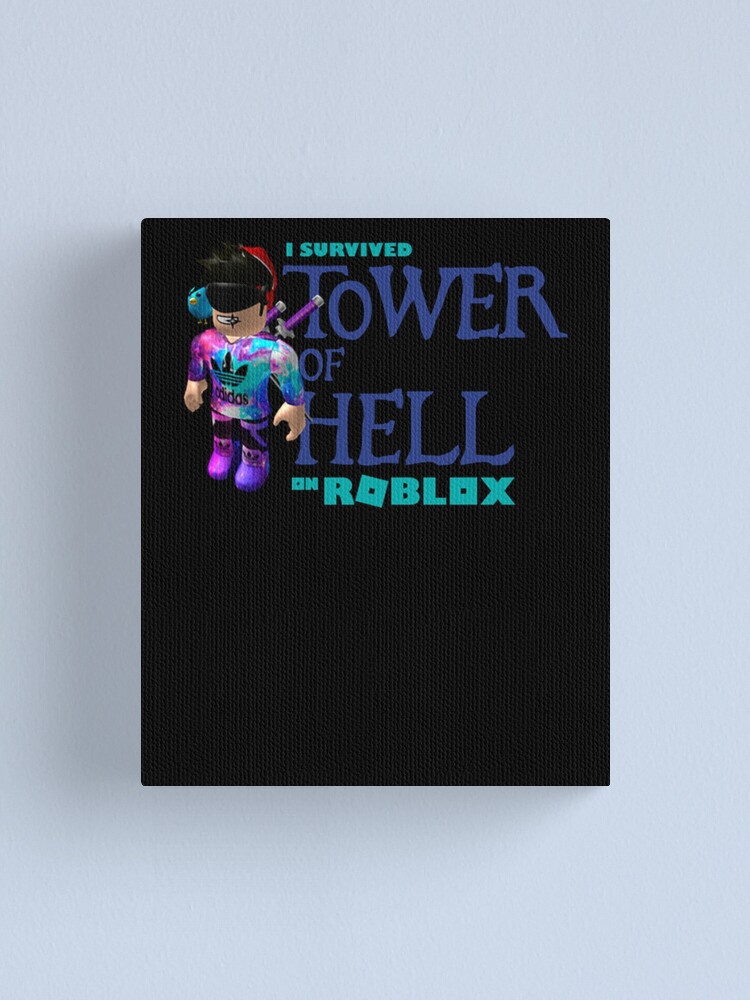 Tower Of Hell Roblox Canvas Print By Elkevandecastee Redbubble - roblox tower of hell guide